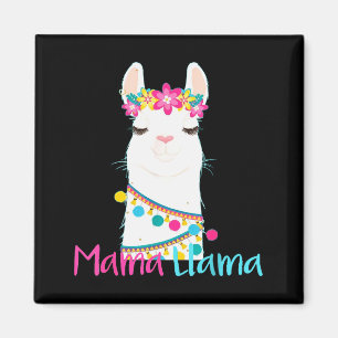 Mama Llama Funny Mother's Day Shirt For Women Mom Magnet