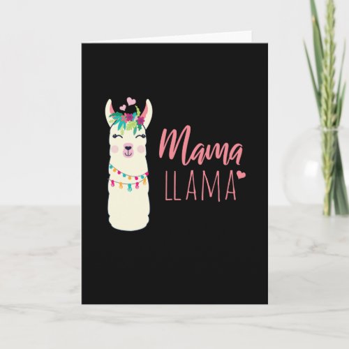 Mama Llama Kawaii Alpaca Gift for Mom Card