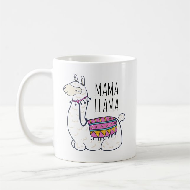 Mama Llama, Llama Mug, Mother's Day Gift, Coffee M Mug (Left)