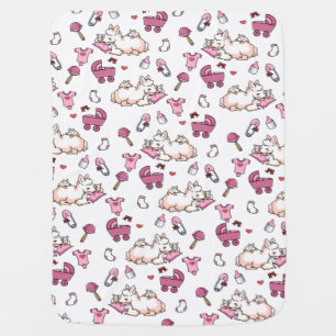 Mama Llama Madness Receiving Blanket