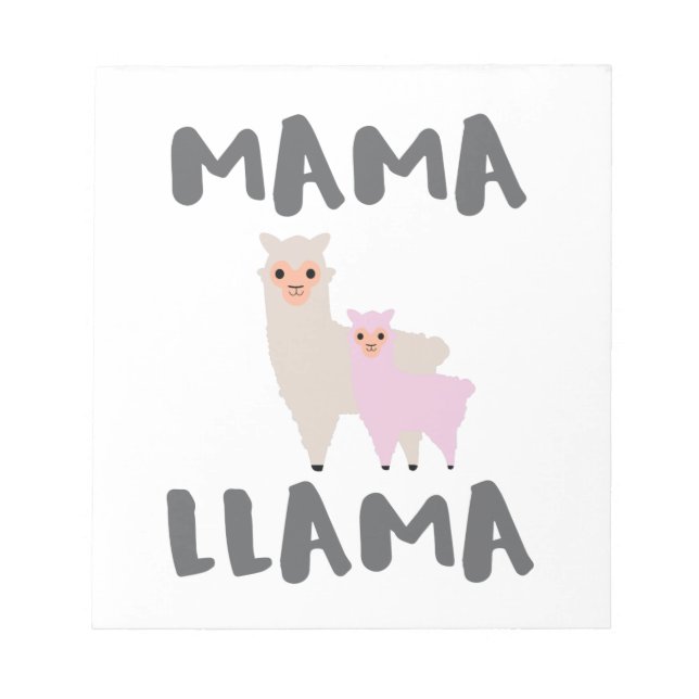 Mama Llama Mom Notepad (Front)