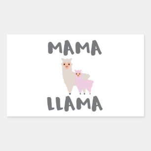 Mama Llama Mom Rectangular Sticker