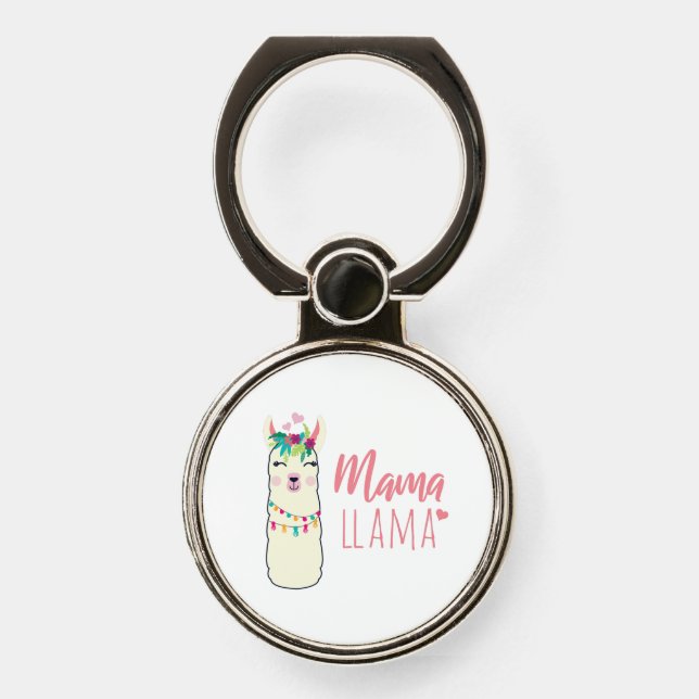 Mama Llama Phone Ring Stand (Front)
