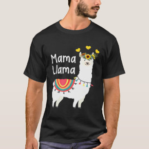 Mama Llama Sunflower Cute Llamas Funny Mom Mothers T-Shirt