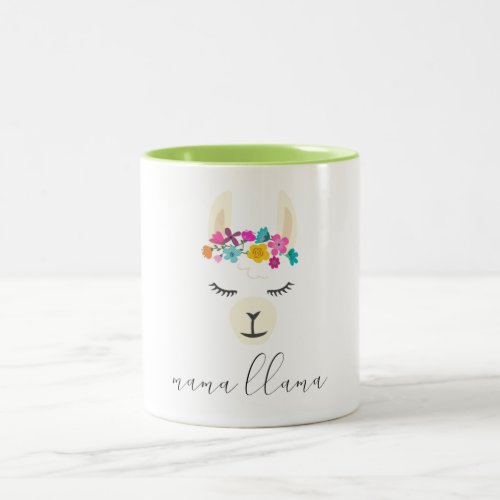 Mama Llama Two_Tone Coffee Mug