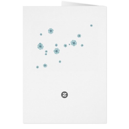 Mama Llama with baby llama & flowers card (Back)