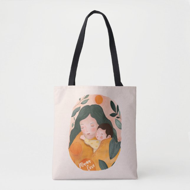 Mama Love Cozy Boho for Mom Tote Bag (Front)