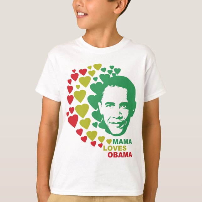Mama Loves Barack Obama T-Shirt (Front)
