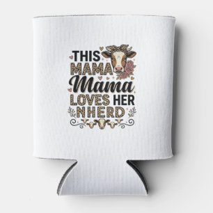 Mama Loves Her Herd Vintage Cow Mom Shirt Design_1 Can Cooler