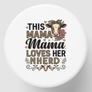 Mama Loves Her Herd Vintage Cow Mom Shirt Design_1 Mini Candle Favors
