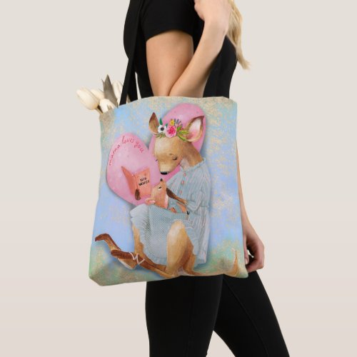 Mama loves you Kangaroo and Joey Tote Bag