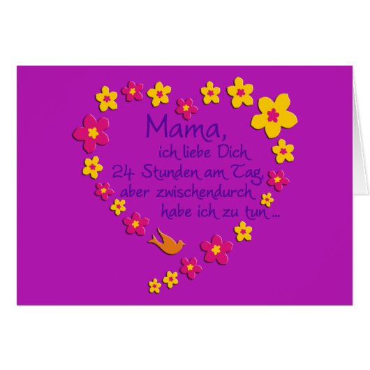 Mama / magenta BG Cards (Front Horizontal)