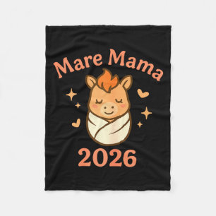 Mama Mare 2026 Fire Horse Matching Cute Funny Mate Fleece Blanket