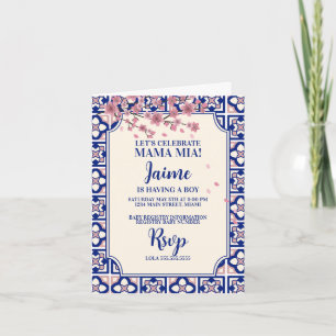 Mama Mia Baby Shower Cherry Blossoms Invitation