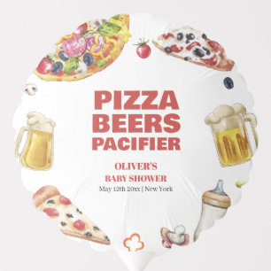 Mama Mia Italian Pizza Beer Pacifier Baby Shower Balloon