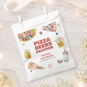 Mama Mia Pizza Beer Pacifier Baby Shower Favor Bag