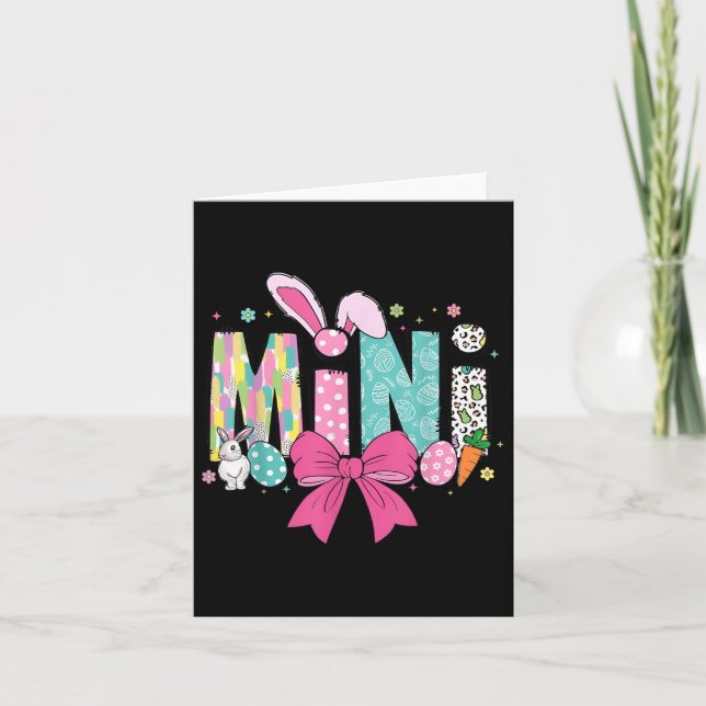 Mama Mini Easter Matching Mama Bunny Easter Day  Card (Front)