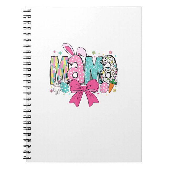 Mama Mini Easter Matching Mama Bunny Easter Day T- Notebook (Front)