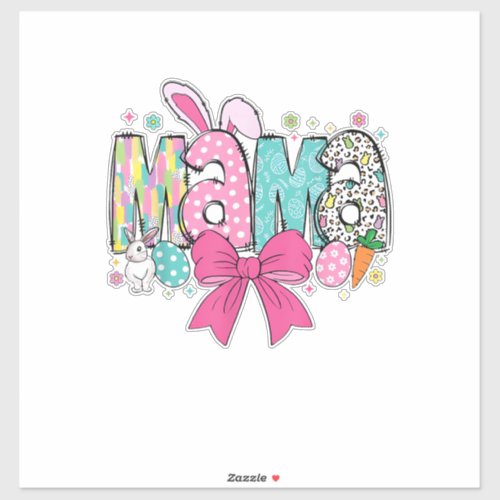 Mama Mini Easter Matching Mama Bunny Easter Day T- Sticker