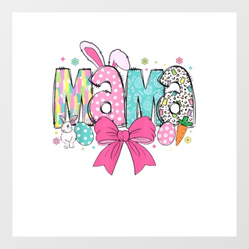 Mama Mini Easter Matching Mama Bunny Easter Day T- Window Cling