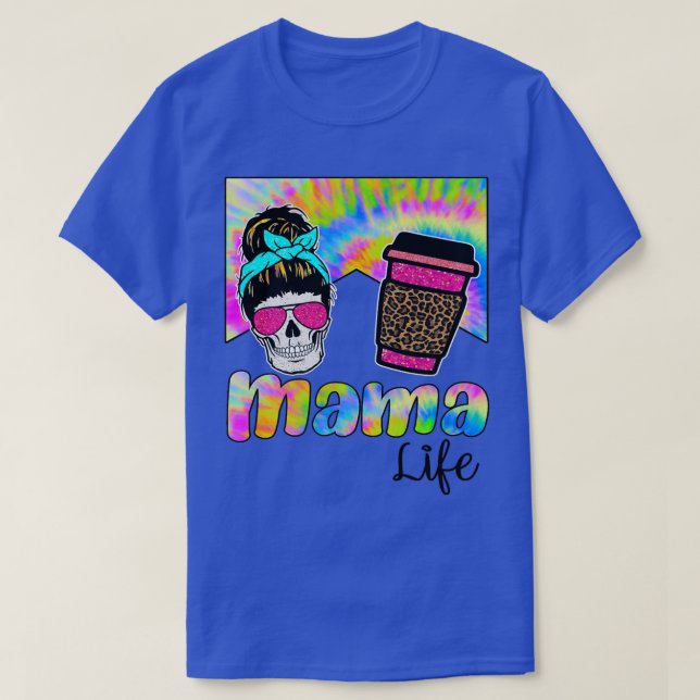 Mama mom  coffee mother kids son daughter moms caf T-Shirt (Design Front)