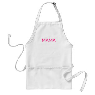 Mama mom in Spanish hot pink fuchsia minimalist Adult Apron