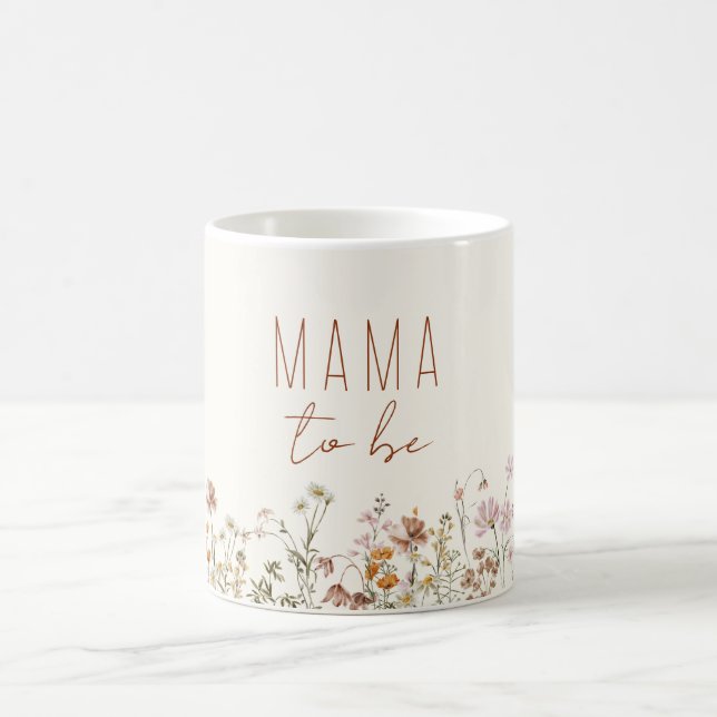 Mama Mom to Be Wildflower Baby Shower Coffee Mug (Center)