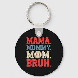 Mama mommy mom bruh baseball for women grandma keychain
