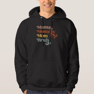 Mama Mommy Mom Bruh Retro Vintage Boys Girls Kids Hoodie