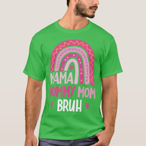 Mama Mommy Mom Brush Rainbow Funny Mother Day Firs T_Shirt