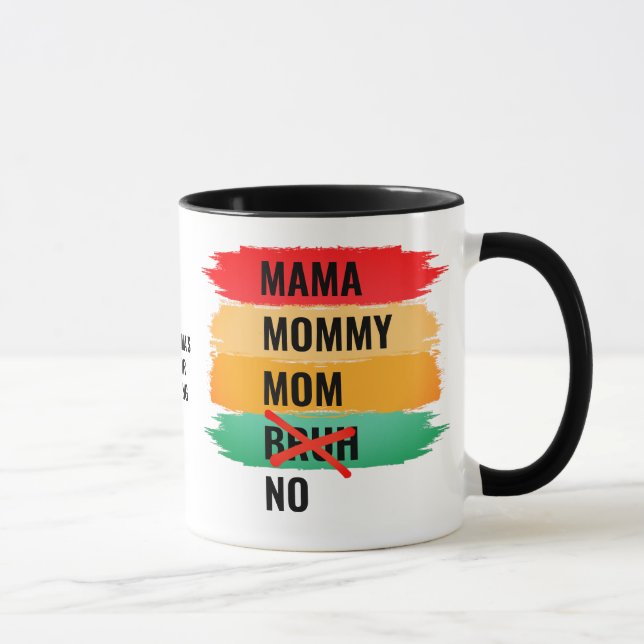 Mama Mommy Mom NO BRUH Mug (Right)