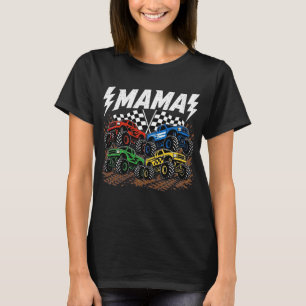 Mama Monster Truck Family Birthday Matching Mom T-Shirt