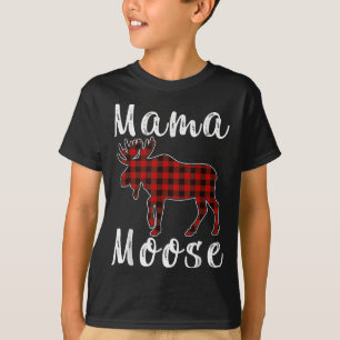 Mama Moose Family Christmas Pajama Red& Black  T-Shirt