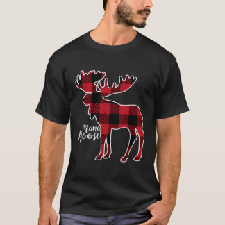 Mama Moose Red Plaid Buffalo Matching Family Pajam T-Shirt