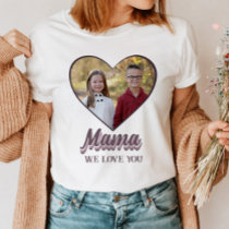 Mama Mother's Day Heart Photo Gift from Kids  T-Shirt