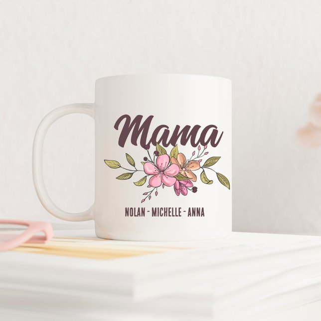 Mama Mother's Day Personalized with Names  Coffee Mug (Creator Uploaded)