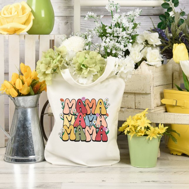 Mama Mother's Day Retro Tote Bag (Creator Uploaded)
