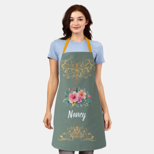 Mama — My First Home | Mother & Daughter Floral Tr Apron