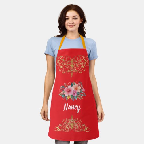 Mama — My First Home | Mother & Daughter Floral Tr Apron