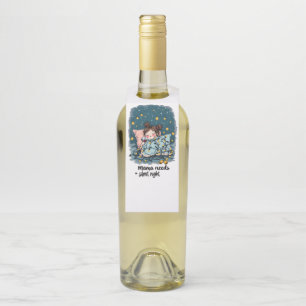 Mama Needs a Silent Night  Bottle Hanger Tag