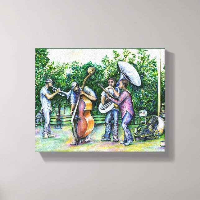Mama Never Warn Me about Tuba Players Canvas Print (Front)