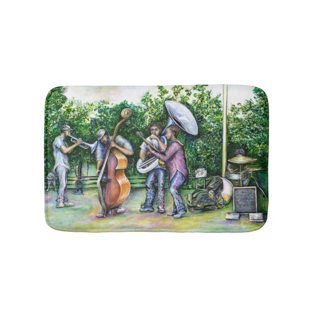 Mama Never Warned Me about Tuba Players Bath Mat (Front)