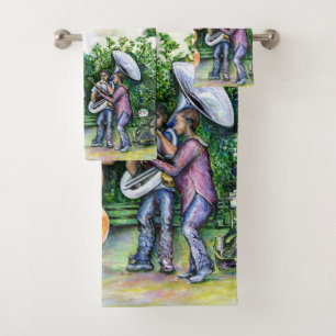 Mama Never Warned Me about Tuba Players Bath Towel Set