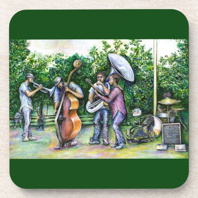 Mama Never Warned Me about Tuba Players Beverage Coaster (Front)