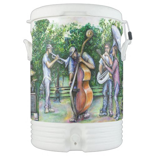 Mama Never Warned Me About Tuba Players Beverage Cooler