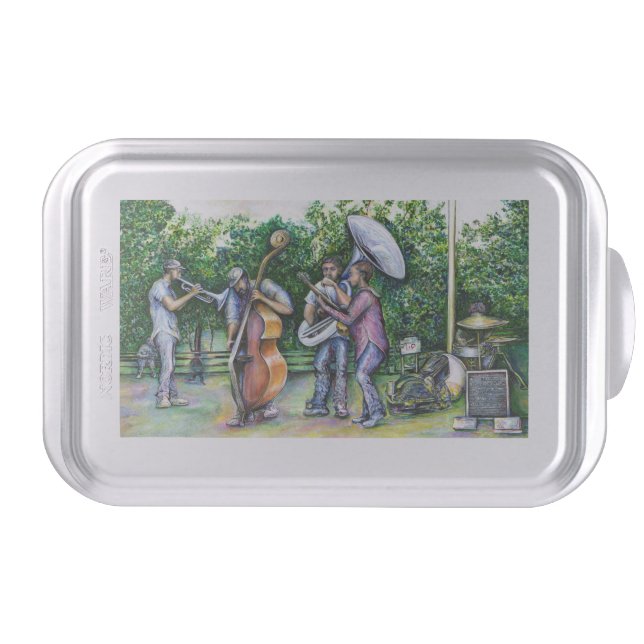 Mama Never Warned Me about Tuba Players Cake Pan (Front)