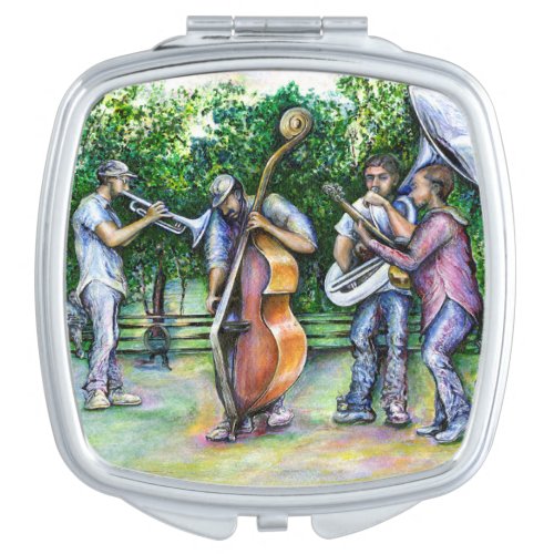 Mama Never Warned Me about Tuba Players Compact Mirror