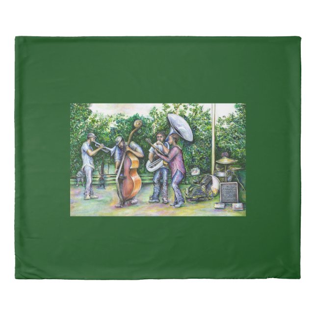 Mama Never Warned Me about Tuba Players Duvet Cover (Front)