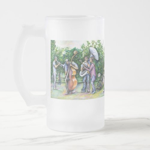 Mama Never Warned Me about Tuba Players Frosted Glass Beer Mug