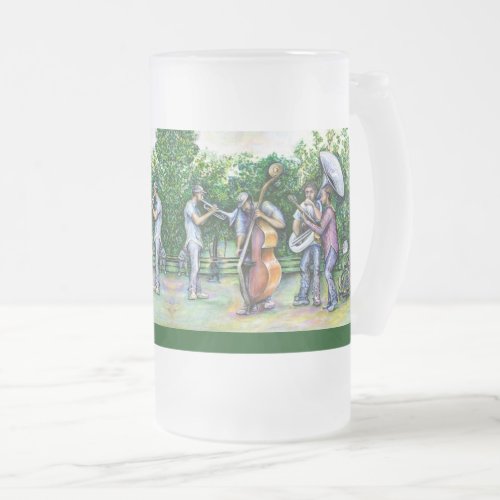 Mama Never Warned Me about Tuba Players Frosted Glass Beer Mug